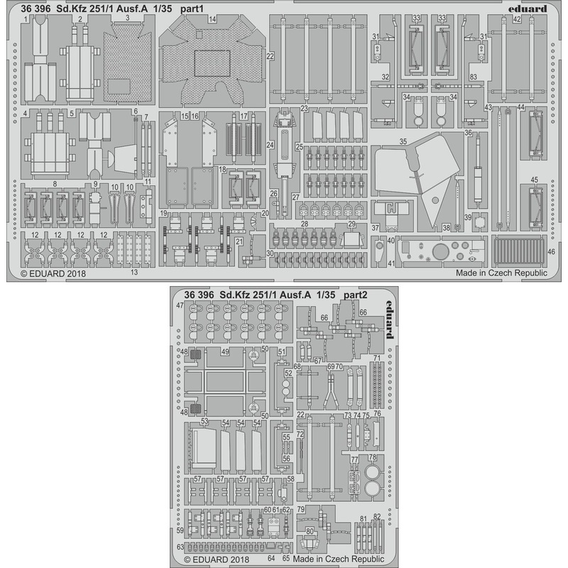 Sd.Kfz 251/1 Ausf.A Photo-Etched Parts (for ICM)