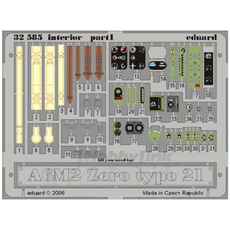 1/32 A6M2 Zero type 21 interior (for Tamiya 60317)