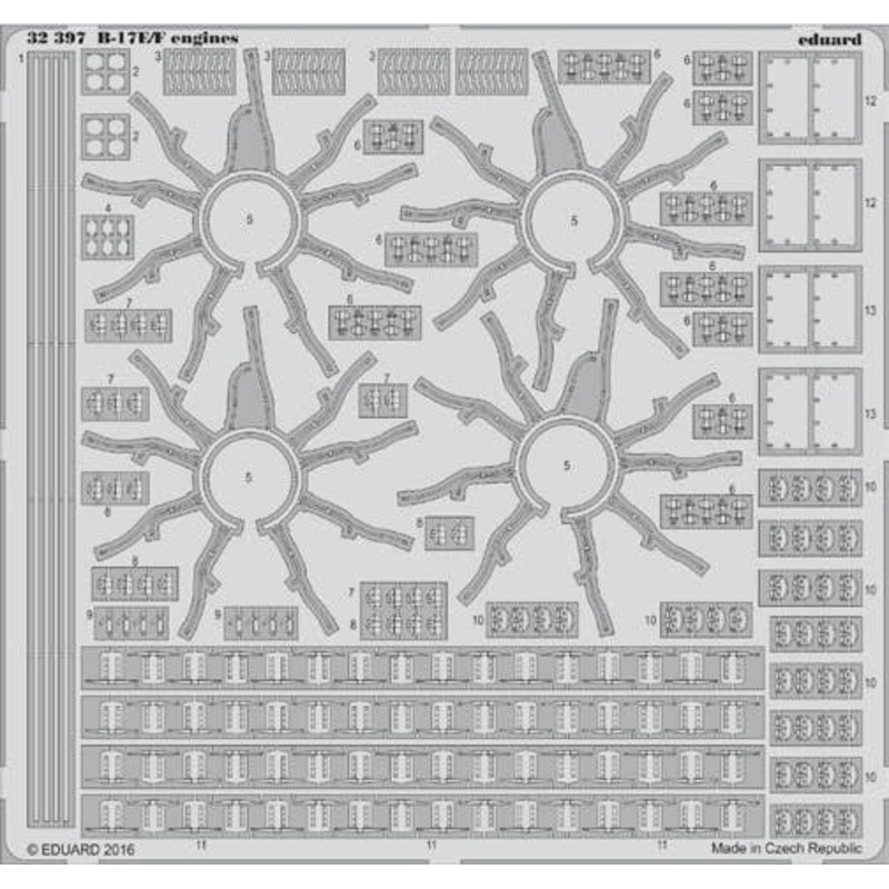 1/32 B-17E/F Engines (HKM)