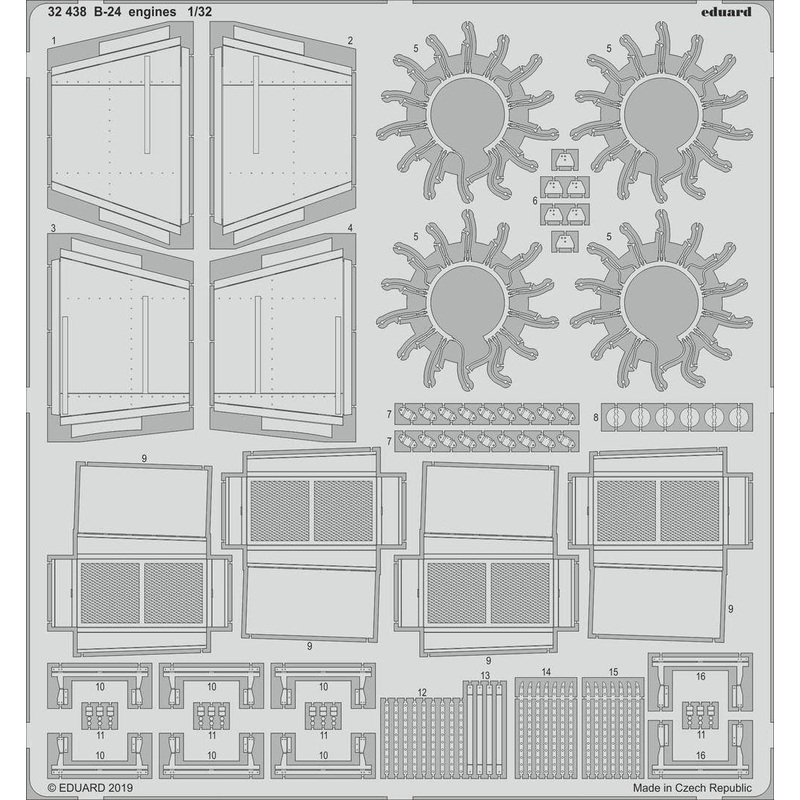 1/32 B-24 Engines Photo-Etched Parts (for Hobby Boss)