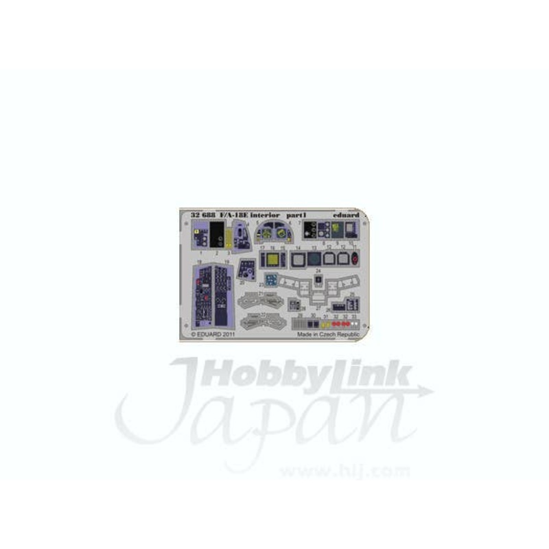 1/32 F/A-18E Interior Self-Adhesive (for Trumpeter)