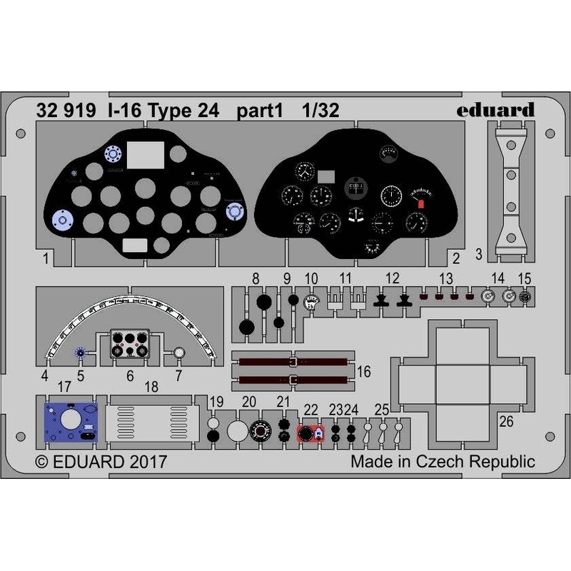 1/32 I-16 Type 24 Photo-Etched Parts (for ICM)