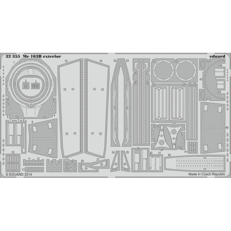 1/32 Me163B Exterior Parts Set