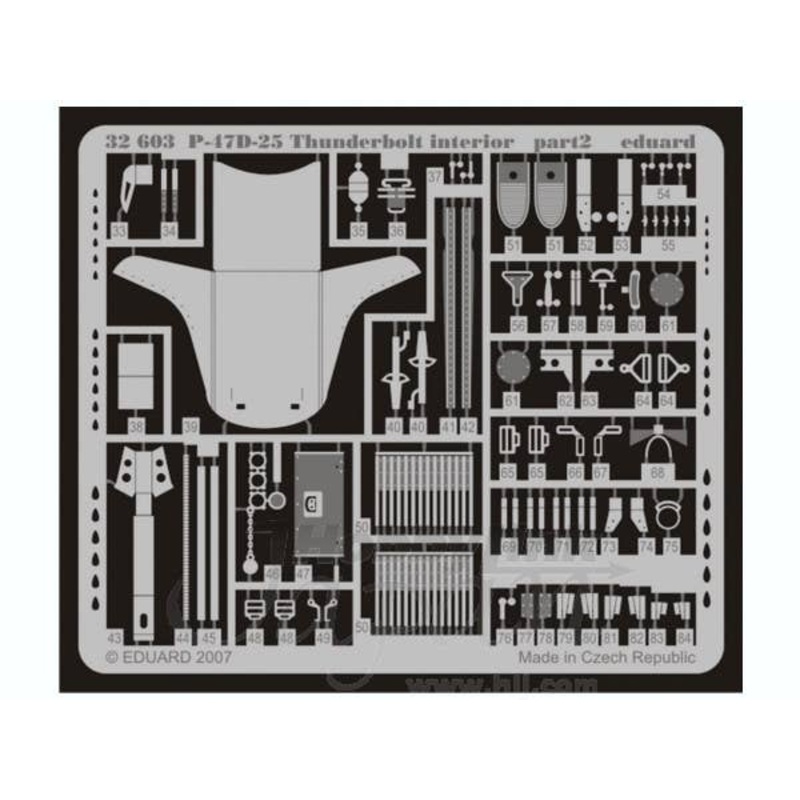 1/32 P-47D-25 Interior Self-Adhesive (for Hasegawa)