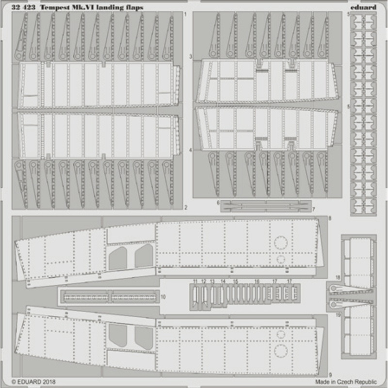 1/32 Tempest Mk.VI Landing Flaps (for Special Hobby)