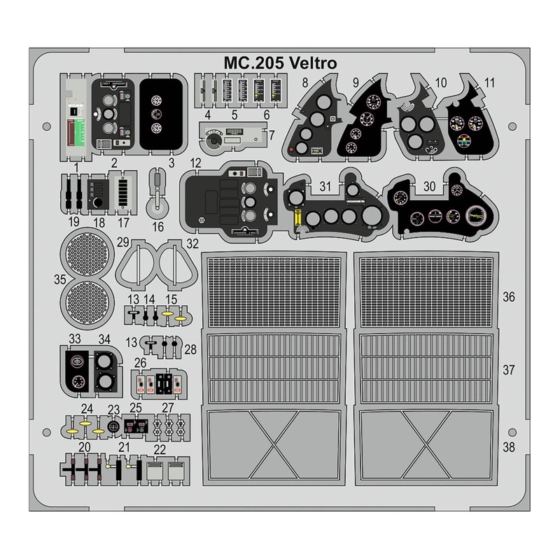 1/32 WW.II Italian Air Force Macchi MC.205 Veltro Photo-Etched Parts
