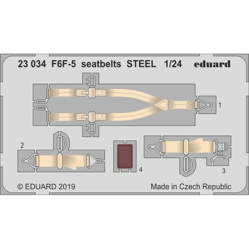 1/24 F6F-5 Seatbelts Steel (for Airfix)