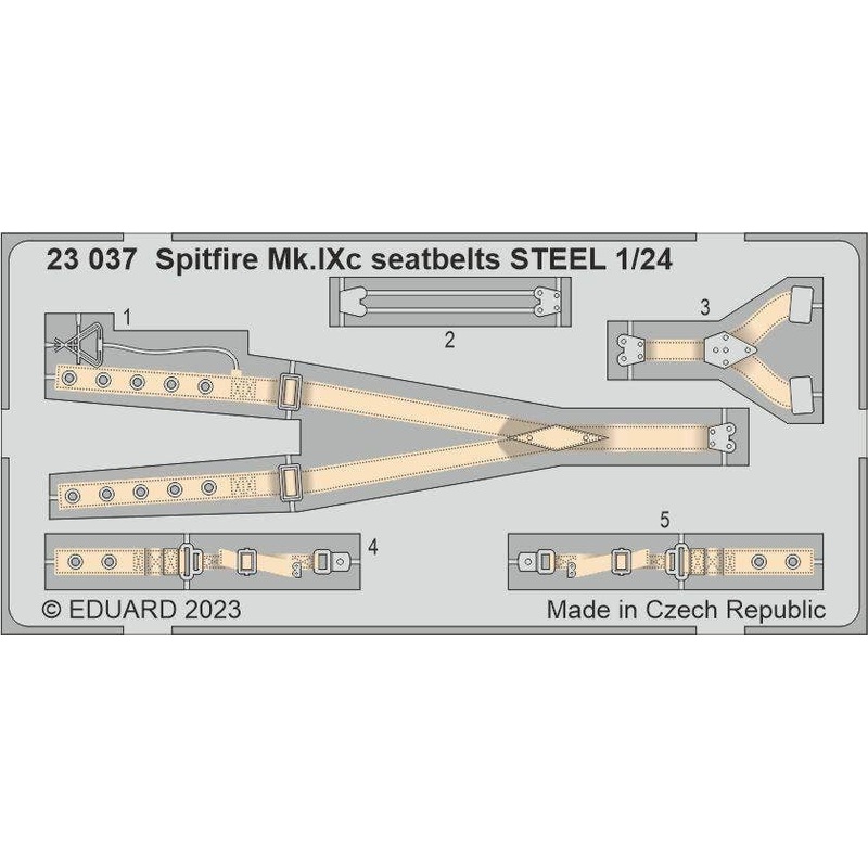 1/24 Spitfire Mk.IXc seatbelts STEEL for AIRFIX