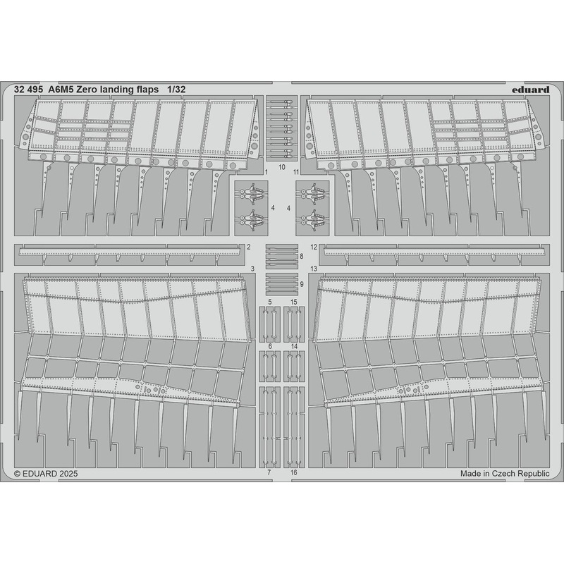 1/32 A6M5 Zero landing flaps (For Tamiya)