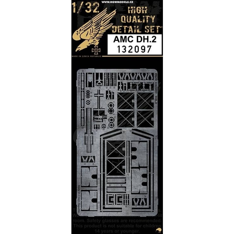 1/32 AMC DH.2 Photoetched Parts (for Wingnut Wings)