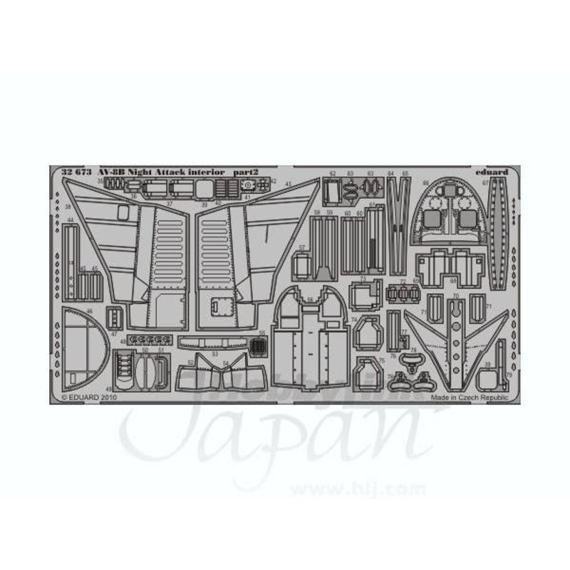 1/32 AV-8B Night Attack Interior Self-Adhesive (for Trumpeter)