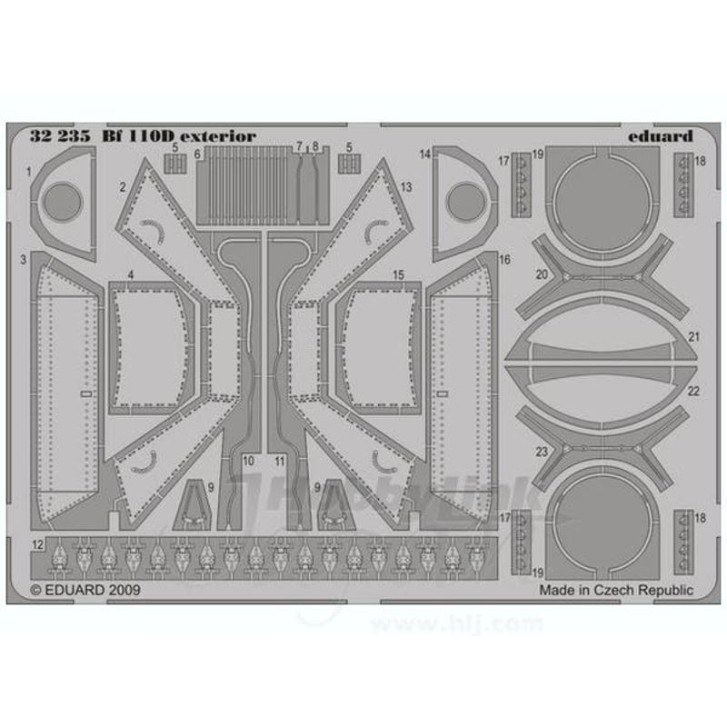 1/32 Bf110D Exterior PE Set (for Dragon)