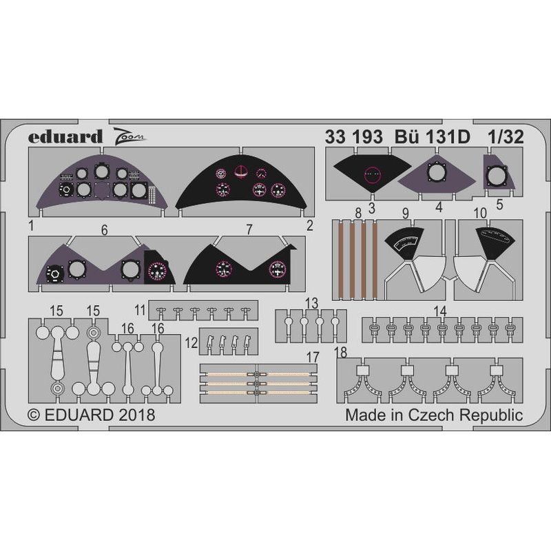 1/32 Bu 131D Zoom Photo-Etched Parts (for ICM)