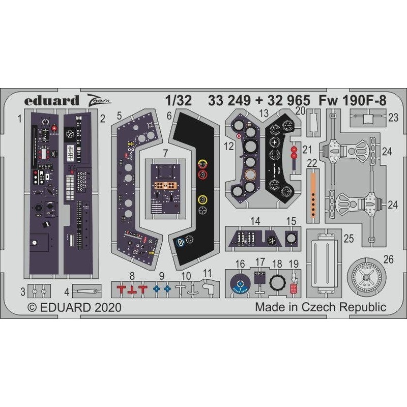 1/32 Fw 190F-8 Photo-Etched Parts (for Revell)