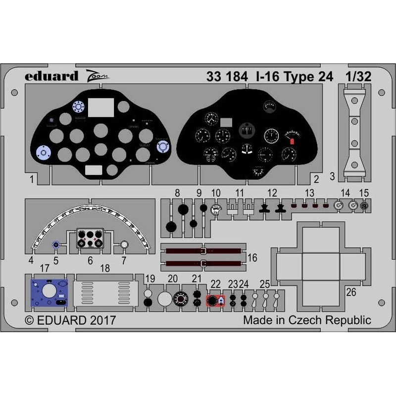 1/32 I-16 Type 24 Zoom Photo-Etched Parts (for ICM)