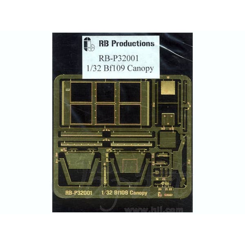1/32 Messerschmitt Bf109 Canopy Photo-Etched Parts