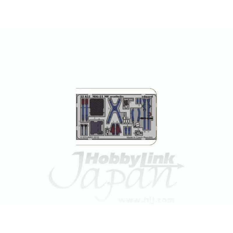 1/32 MiG-21MF KM1M Seatbelt PE Set (for Trumpeter)