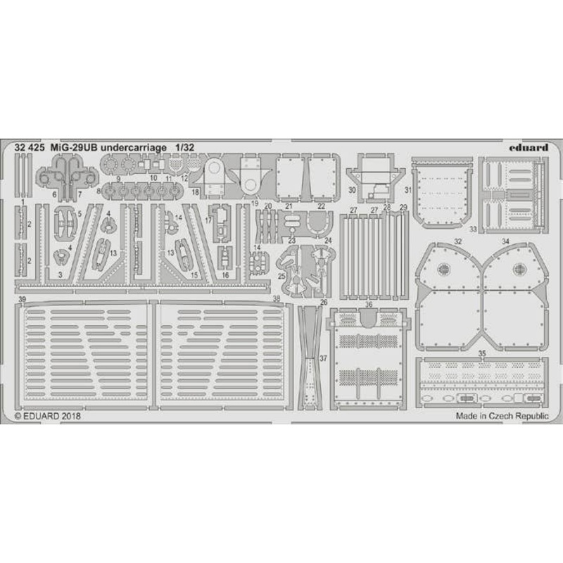 1/32 MiG-29UB Undercarriage Photo-Etched Parts (for Trumpeter)