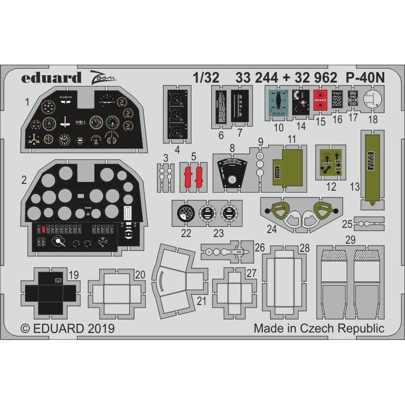 1/32 P-40N Zoom Photo-Etched Parts (for Trumpeter)