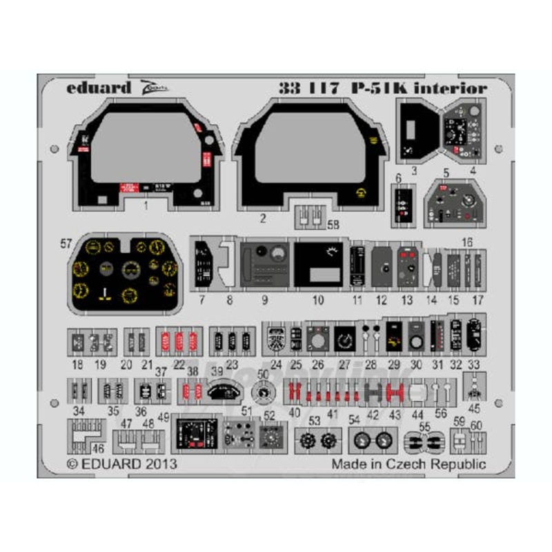 1/32 P-51K interior S.A. (Tamiya)