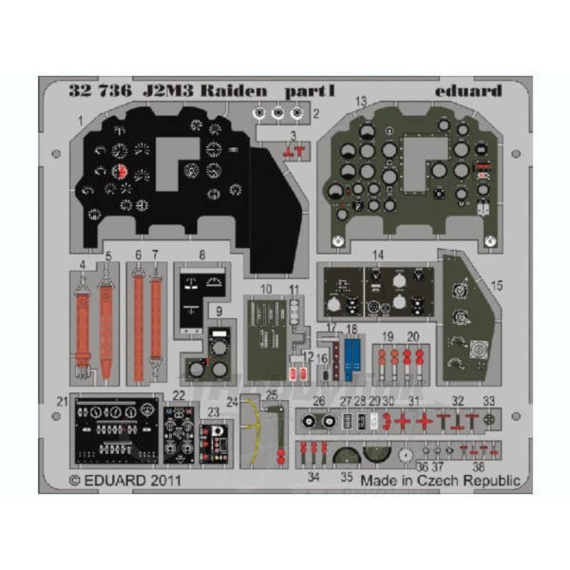 1/32 Raiden (Jack) Type 21 Interior (Colored, Self-Adhesive)