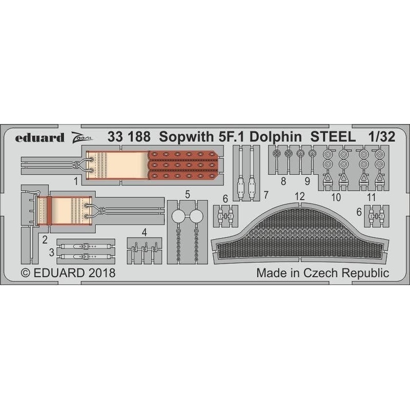 1/32 Sopwith 5F.1 Dolphin Seatbelts Steel (for Wingnut Wings)