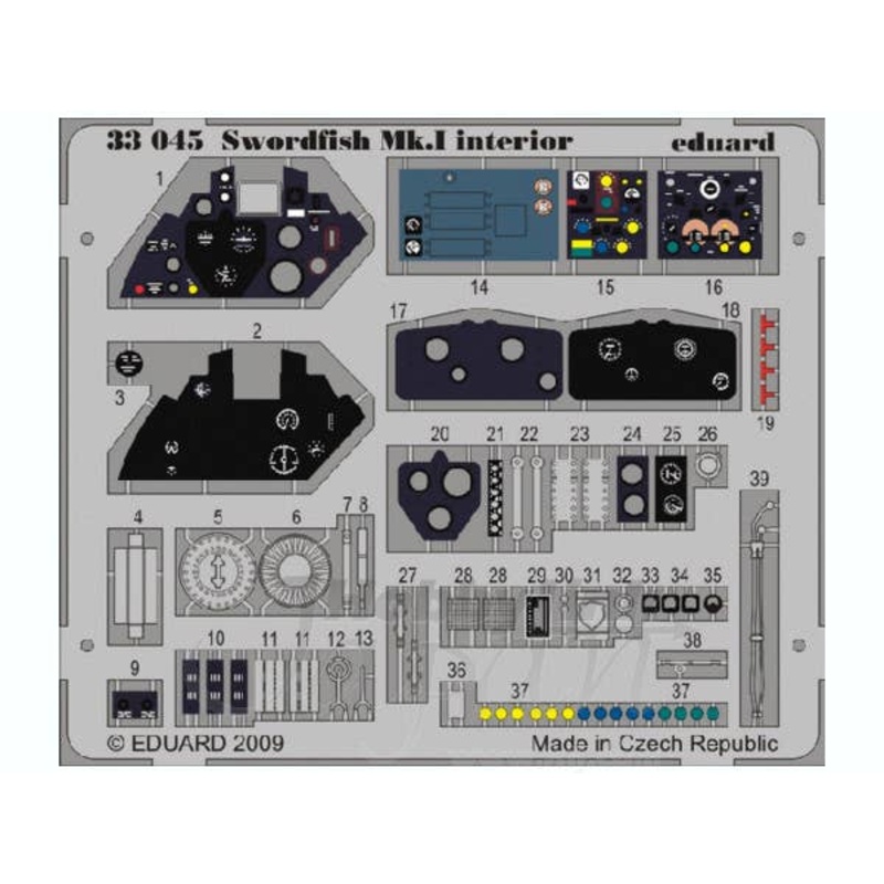 1/32 Swordfish Mk.I Dashboard PE Set S.A. (for Trumpeter)