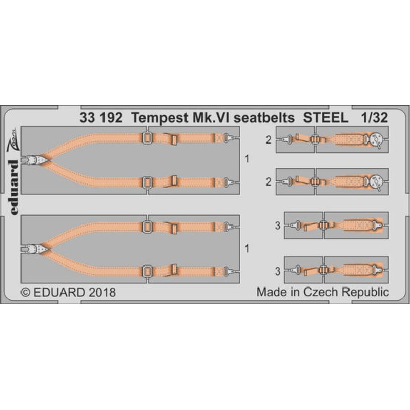 1/32 Tempest Mk.VI Seatbelts STEEL (for Special Hobby)