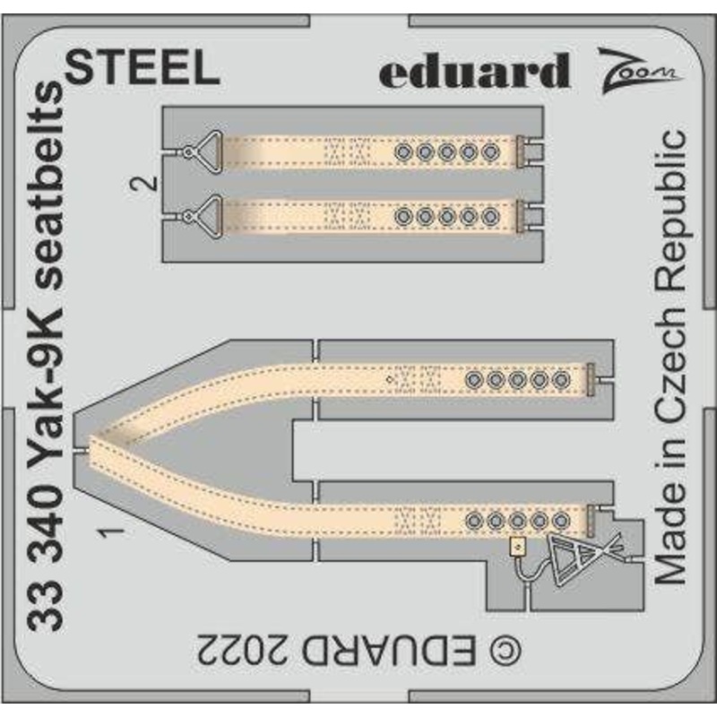 1/32 Yak-9K seatbelts STEEL for ICM