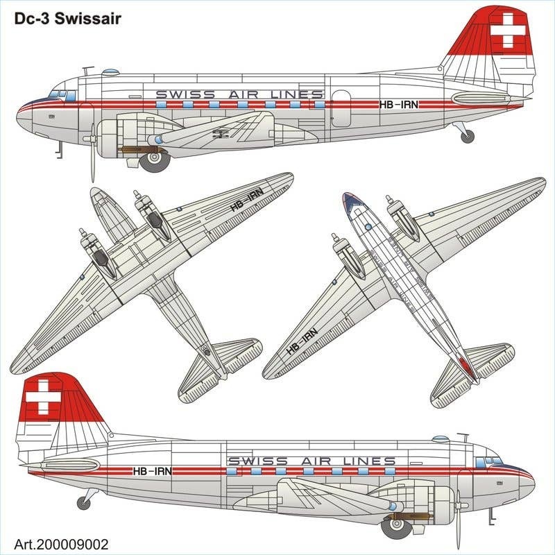 1/87 Douglas DC-3 Swissair