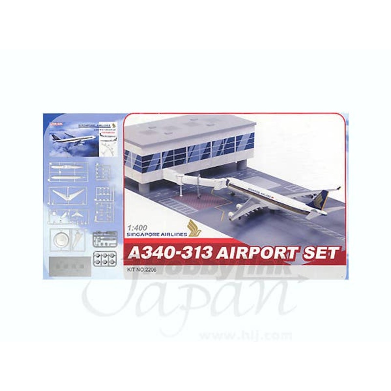 1/400 Singapore Airlines A340-313 Airport Set
