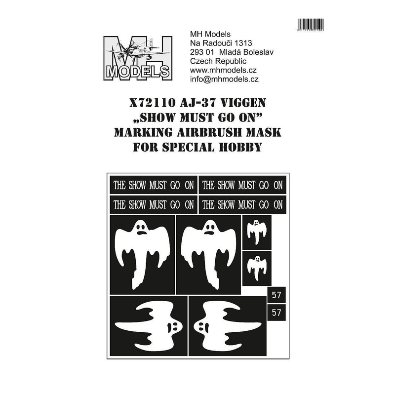 1/72 AJ-37 Viggen SHOW MUST GO ON Markings airbrush mask for Special Hobby