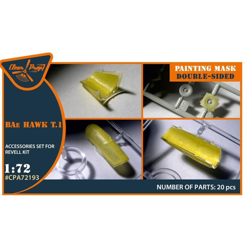 1/72 BAe HAWK T.1 double-sided painting mask on yellow kabuki paper for REVELL kit