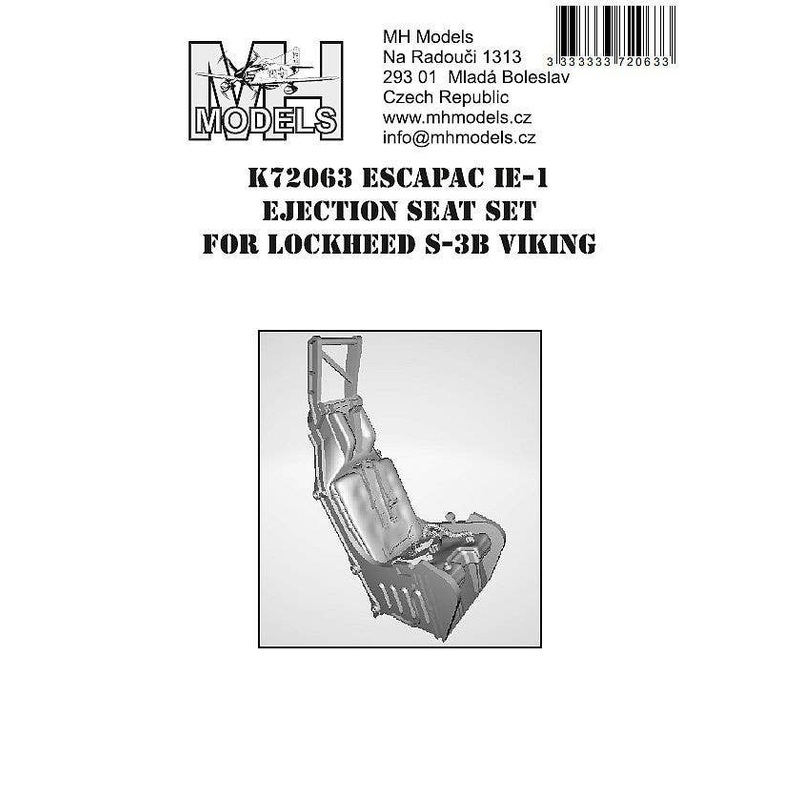 1/72 ESCAPAC IE-1 Ejection Seat Set for Lockheed S-3B Viking 2 pcs.