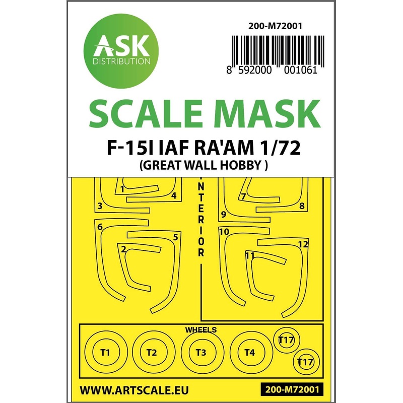 1/72 F-15I IAF RA'AM double-sided painting mask for Great Wall Hobby