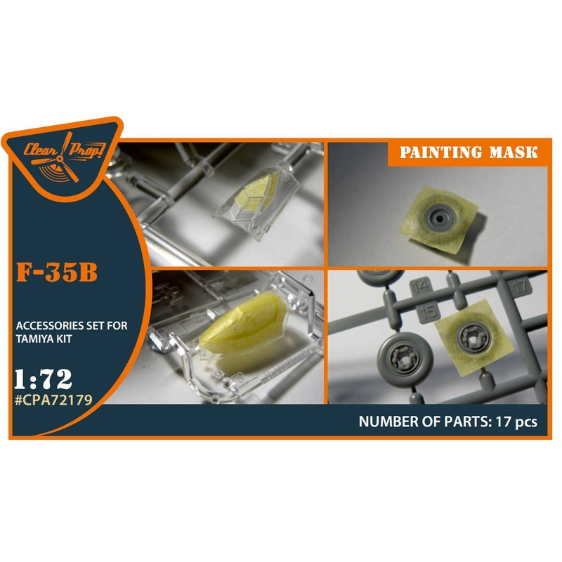 1/72 F-35B painting mask on yellow kabuki paper for Tamiya kit