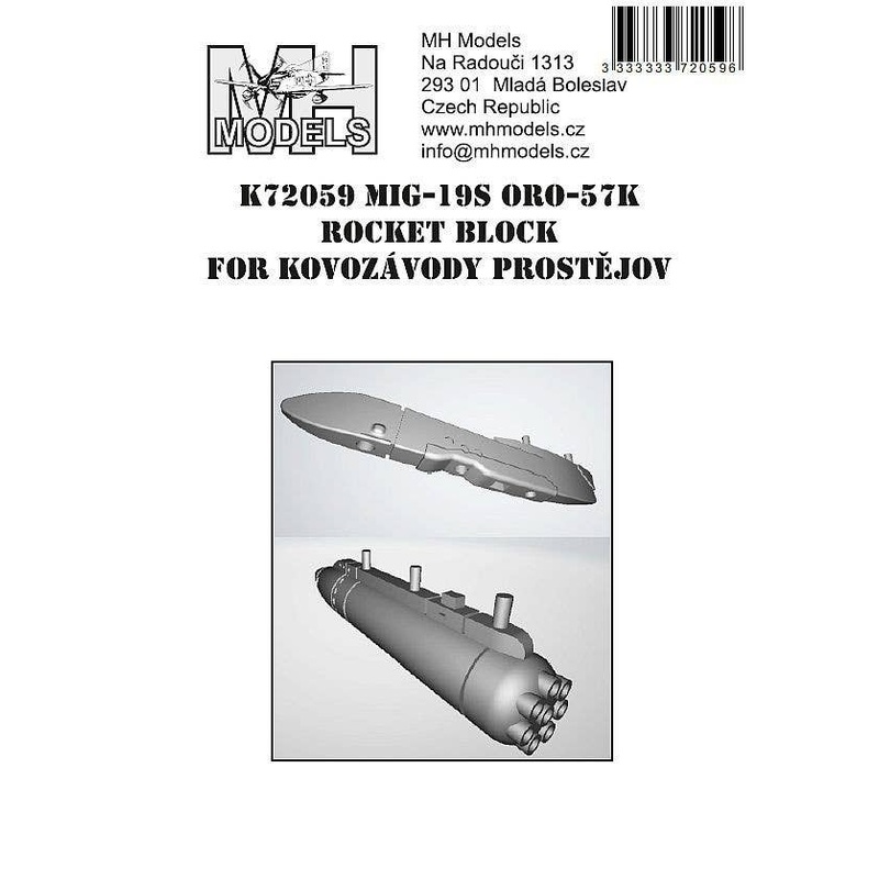 1/72 Mig-19S ORO-57K rocket block for Kovozavody Prostejov