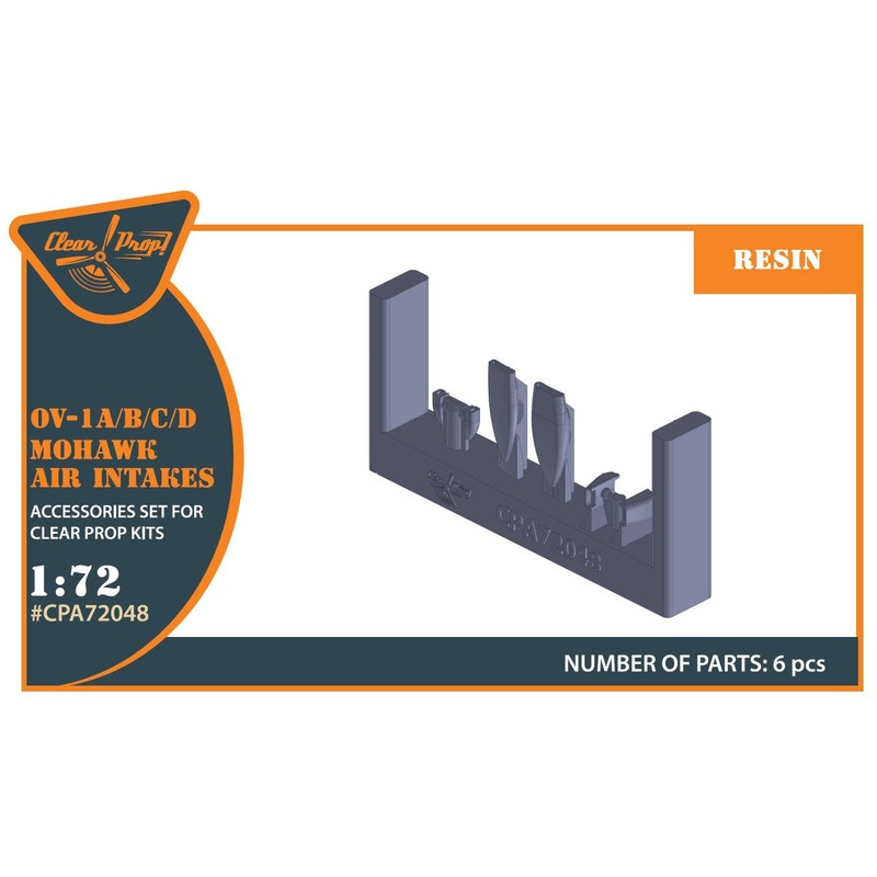 1/72 OV-1 A/B/C/D Mohawk  air intakes for Clear Prop! kits