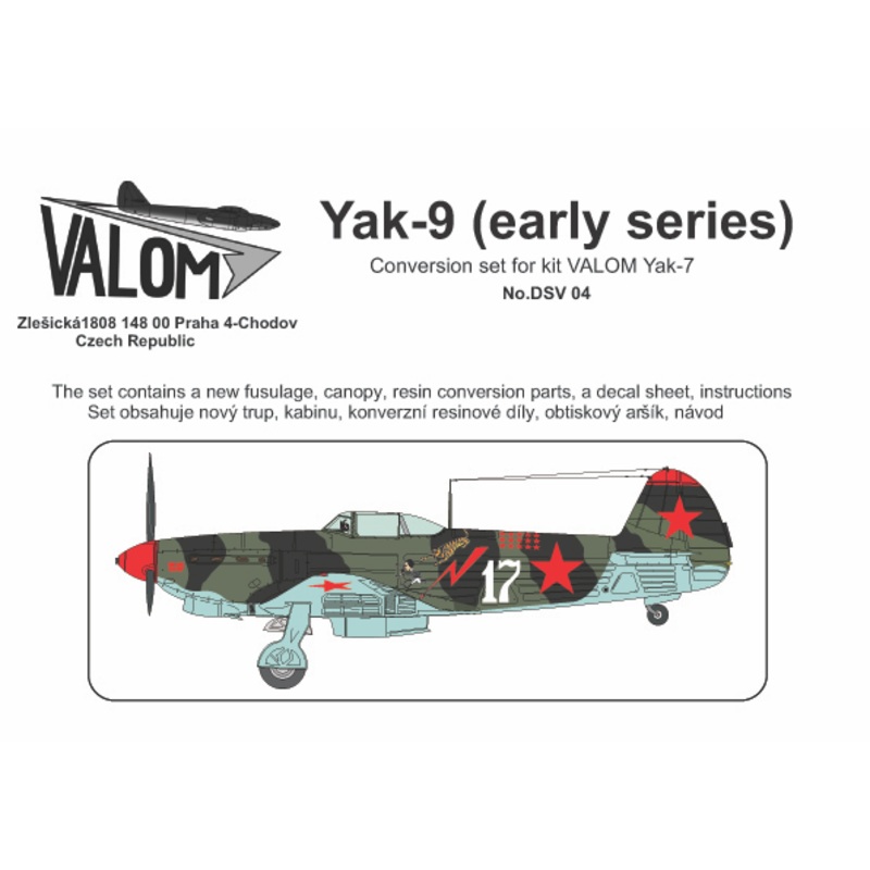 1/72 Yak-9 (Early Series) Conversion Set for Valom Yak-7
