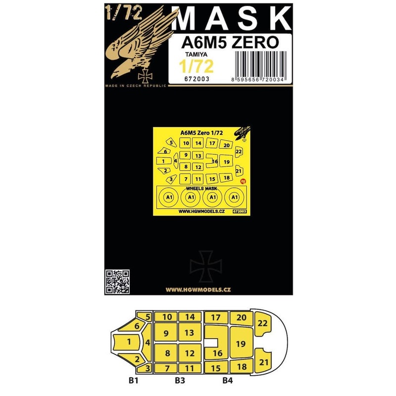 1/72 A6M5 Zero Masks (for Tamiya)