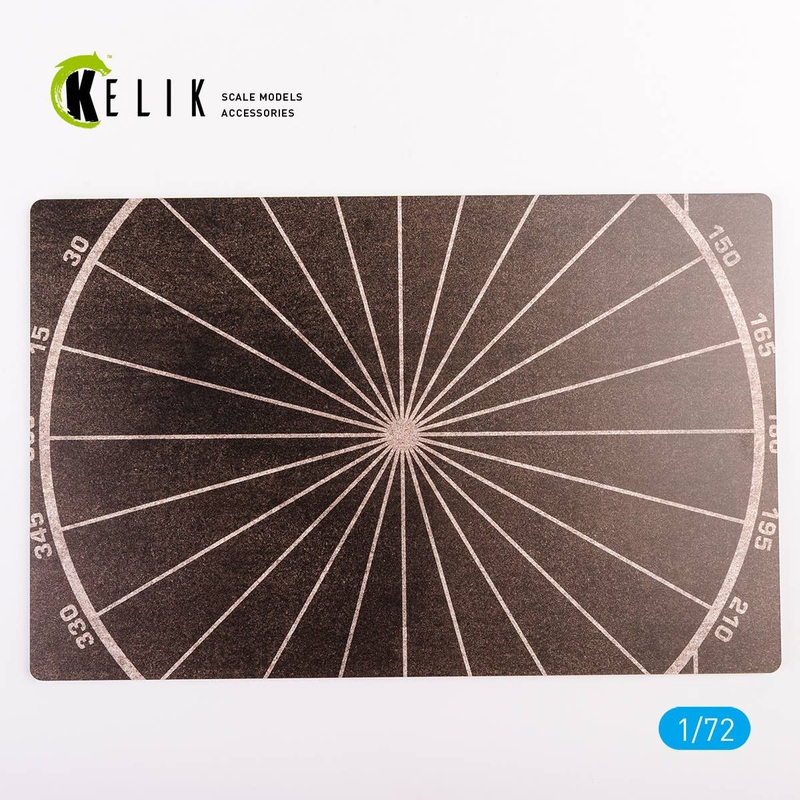 1/72 Compass calibration circle - Base - Acrylic 3 mm (280 x 180 mm) (170 g)