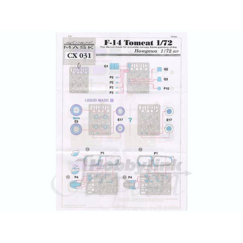 1/72 F-14 Tomcat Die-Cut Flexible Mask (for Hasegawa)