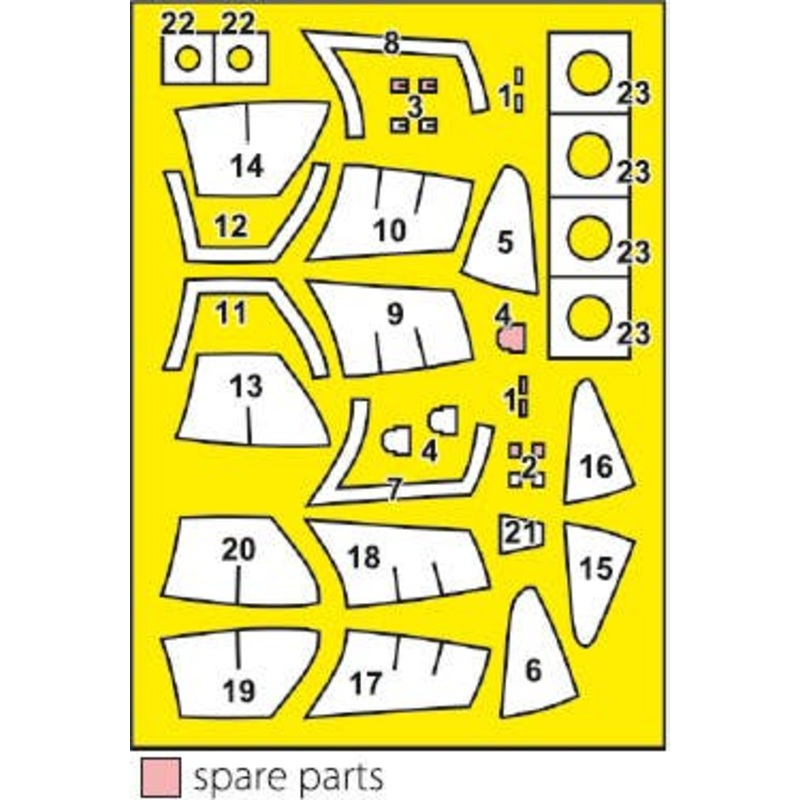 1/72 F-2B Fighter double-sided painting mask on yellow kabuki paper for Finemolds kits