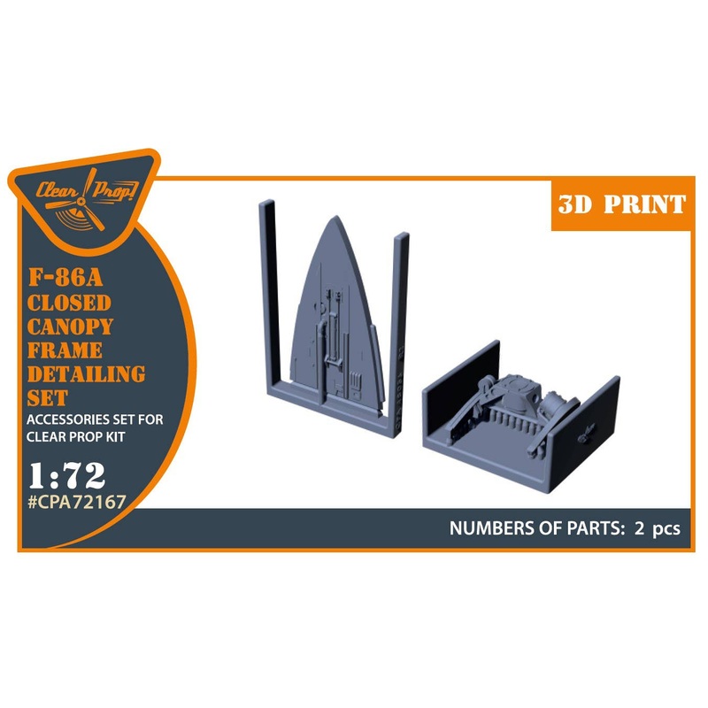 1/72 F-86A closed canopy frame detailing set for CP kits