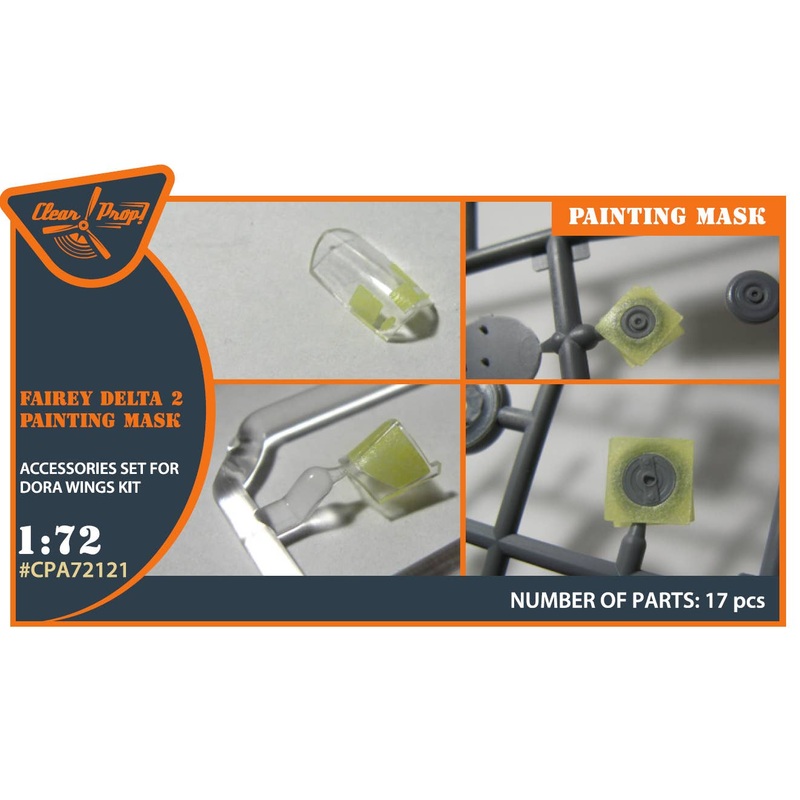 1/72 Fairey Delta 2 painting mask on yellow kabuki paper for Dora Wings kit