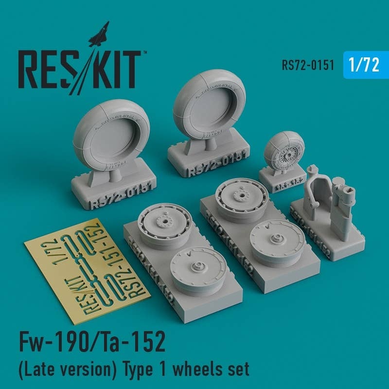 1/72 Fw190/Ta-152 (Late Version) Type 1 Wheels Set