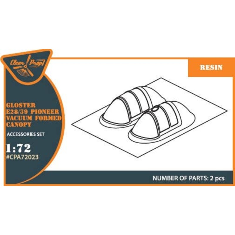 1/72 Gloster E28/39 Pioneer Vacuum Formed Canopy (for Clear Prop!)
