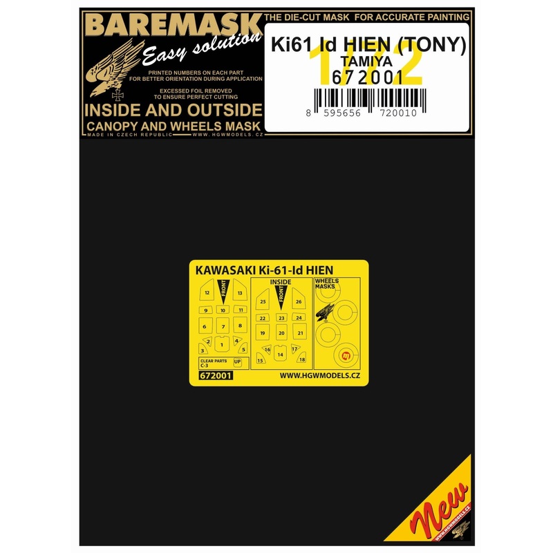 1/72 Ki-61-Id Hien (Tony) double-sided paint mask for Tamiya