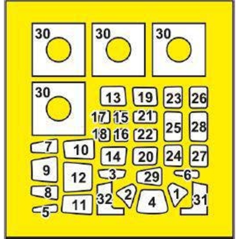 1/72 M6A1-K Nanzan painting mask for Tamiya kit (60738) "yellow kabuki paper"