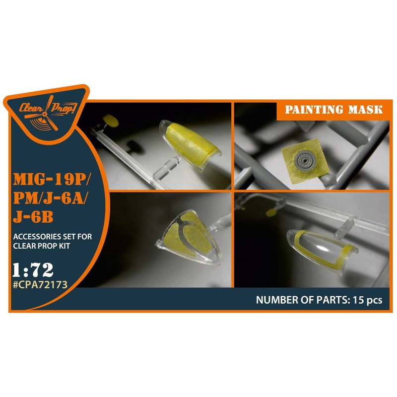 1/72 MiG-19P/PM/J-6A/J-6B painting mask on yellow kabuki paper for CP kits